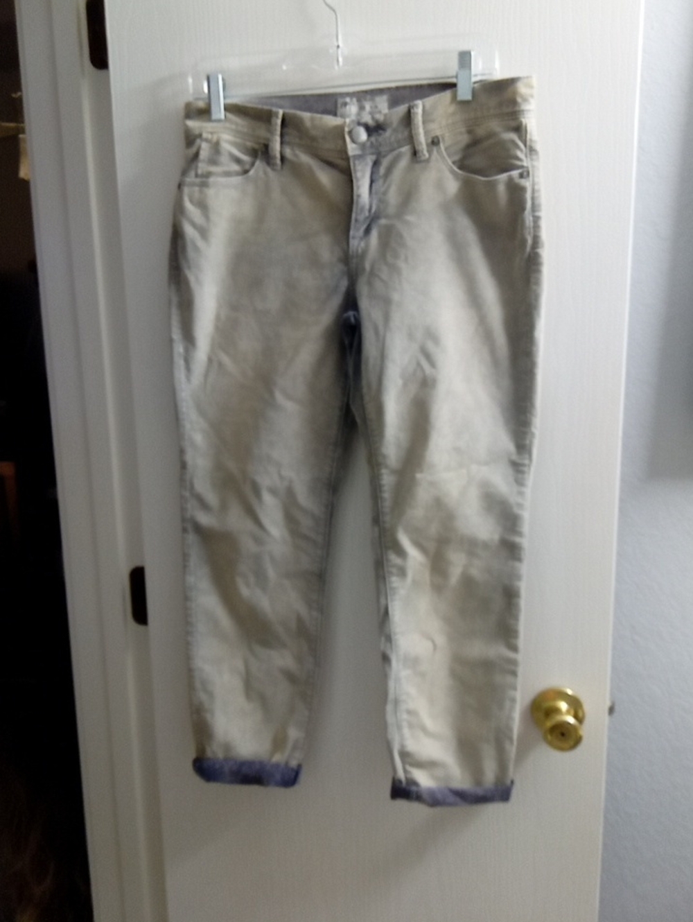 Free People Light Gray Boyfriend Jeans